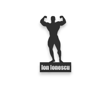 🏆 Artă 2D – Trofeu Body Builder