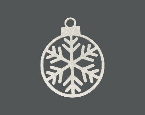 Ornamente de Crăciun printate 3D - fulg de nea