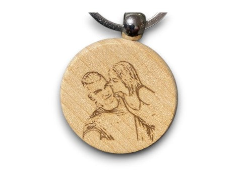 Breloc din lemn personalizat – gravat prin laser ✨