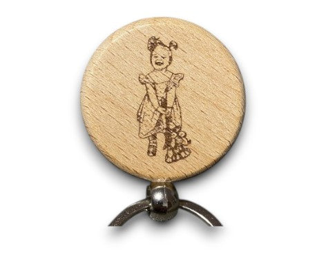 Breloc din lemn personalizat – gravat prin laser ✨