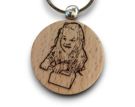 Breloc din lemn personalizat – gravat prin laser ✨