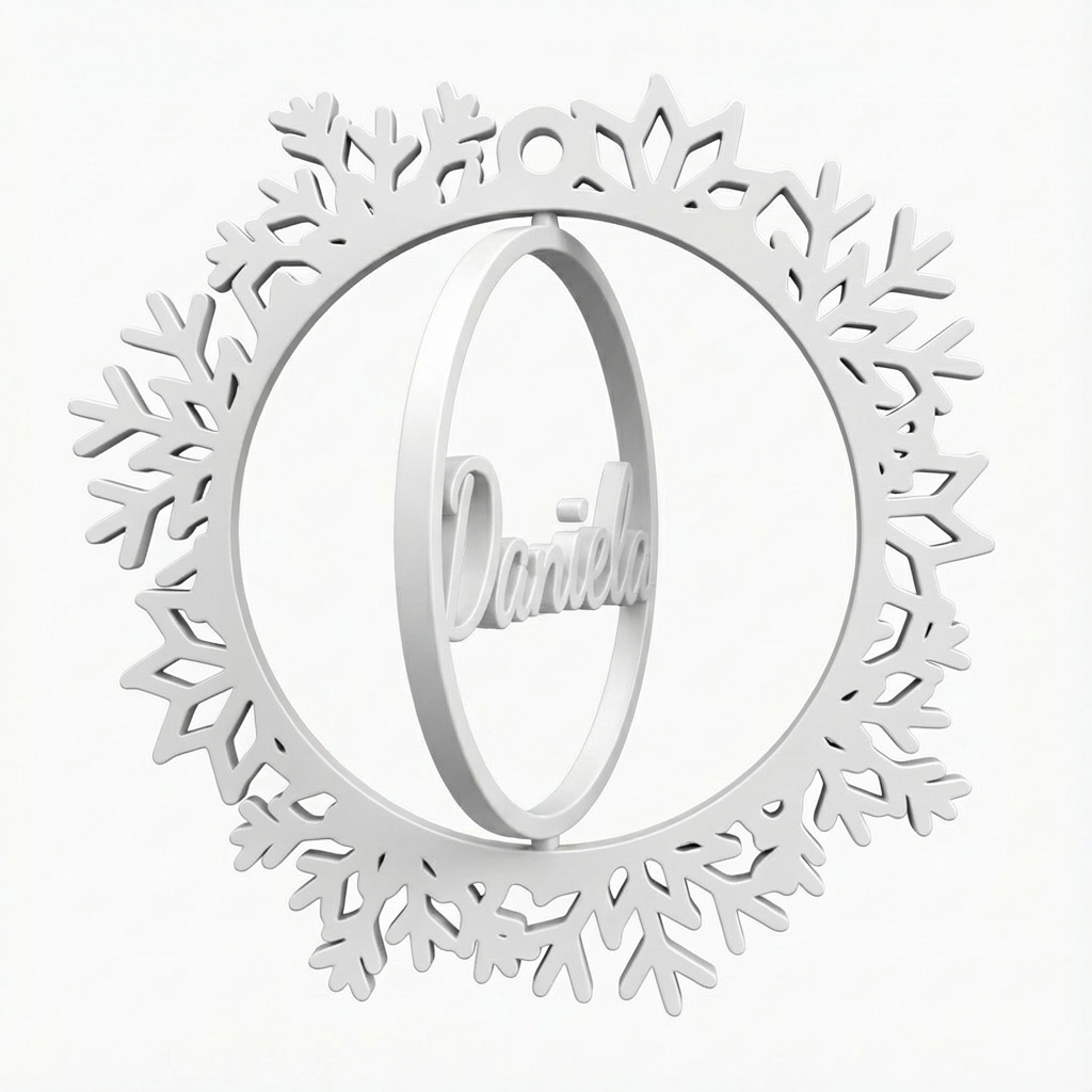 Ornamente de Crăciun printate 3D - rotative, personalizate cu nume