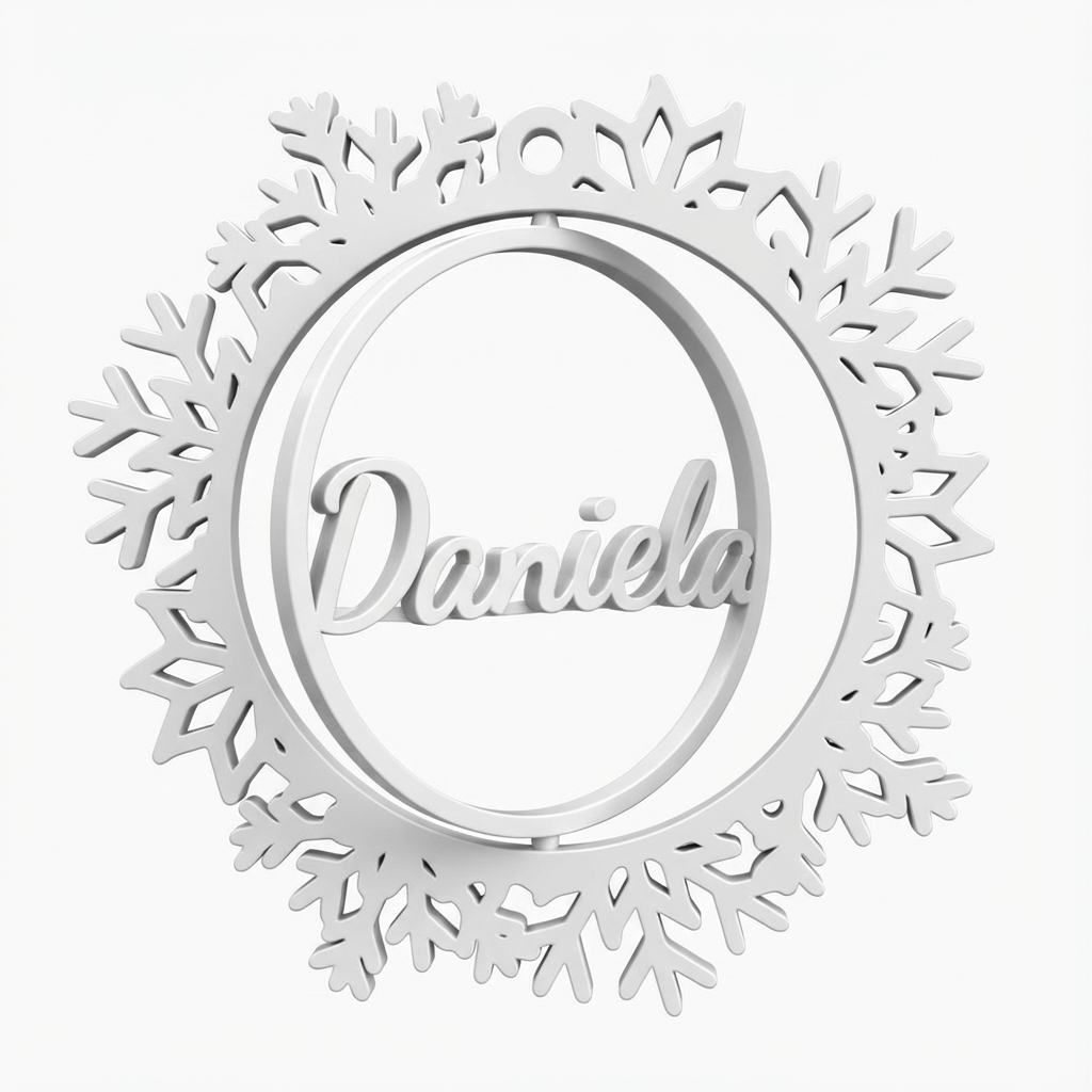 Ornamente de Crăciun printate 3D - rotative, personalizate cu nume
